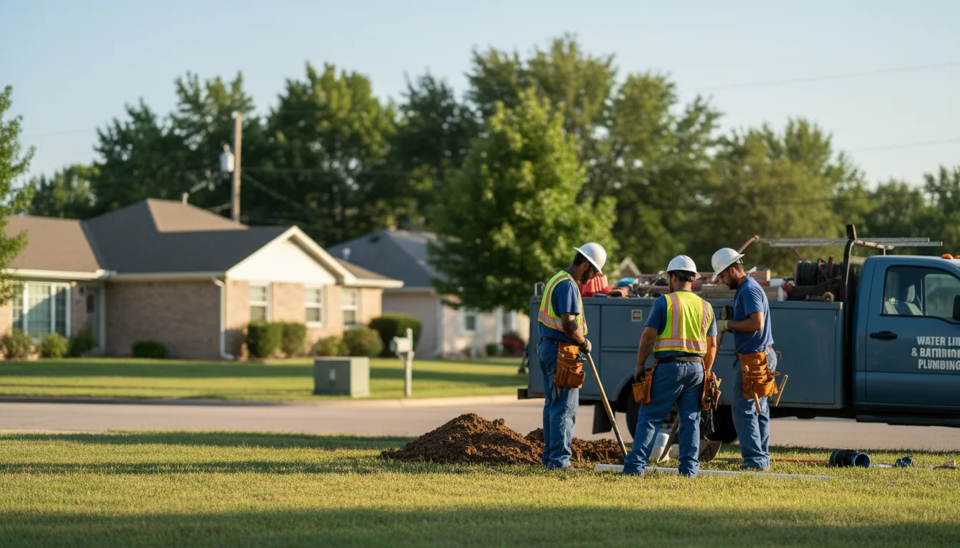 Residential water line and bathroom plumbing service in Ridge, NY